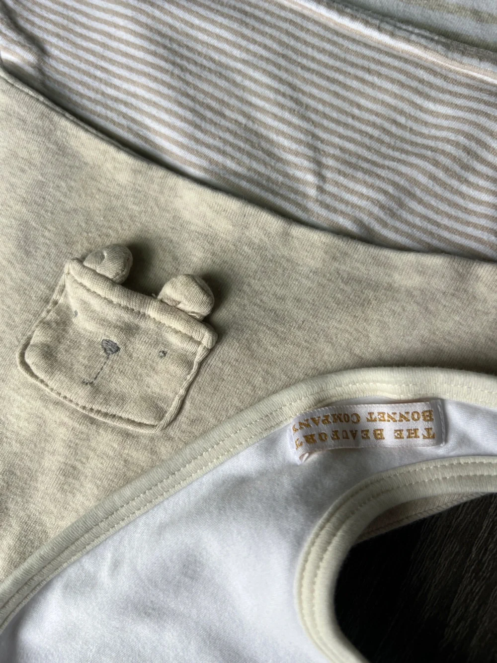 Baby Bib Bundle Lot of 4 Neutral Bandana Bibs & Gerber/GAP Bib